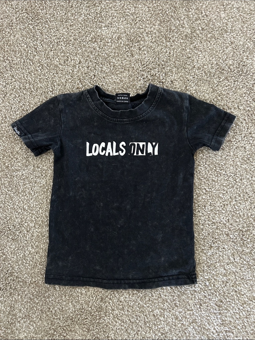 Binky Bros Locals Only Black Short Sleeve Kids Graphic Tee